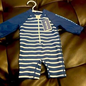 Rugged Butts Blue & White one piece boys swimsuit